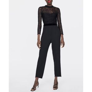 COPY - ZARA Mixed Jumpsuit with Lace